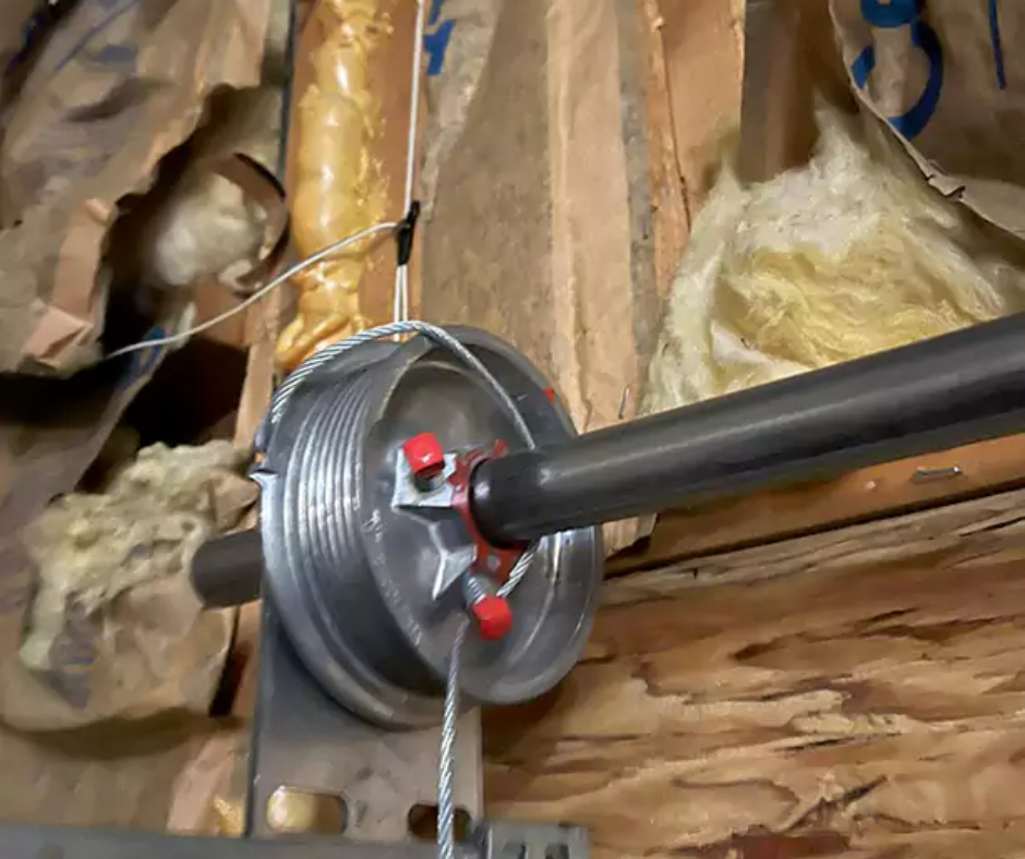 Garage door cable repair for a residential garage door near Santa Clarita and Castaic