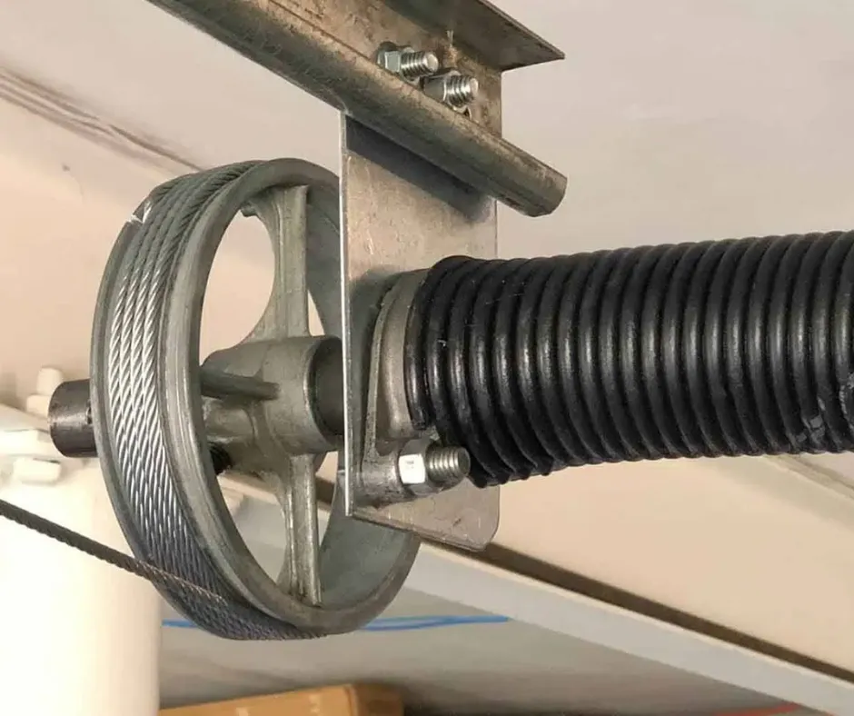 Garage door cable repair service for a residential garage door near Santa Clarita CA
