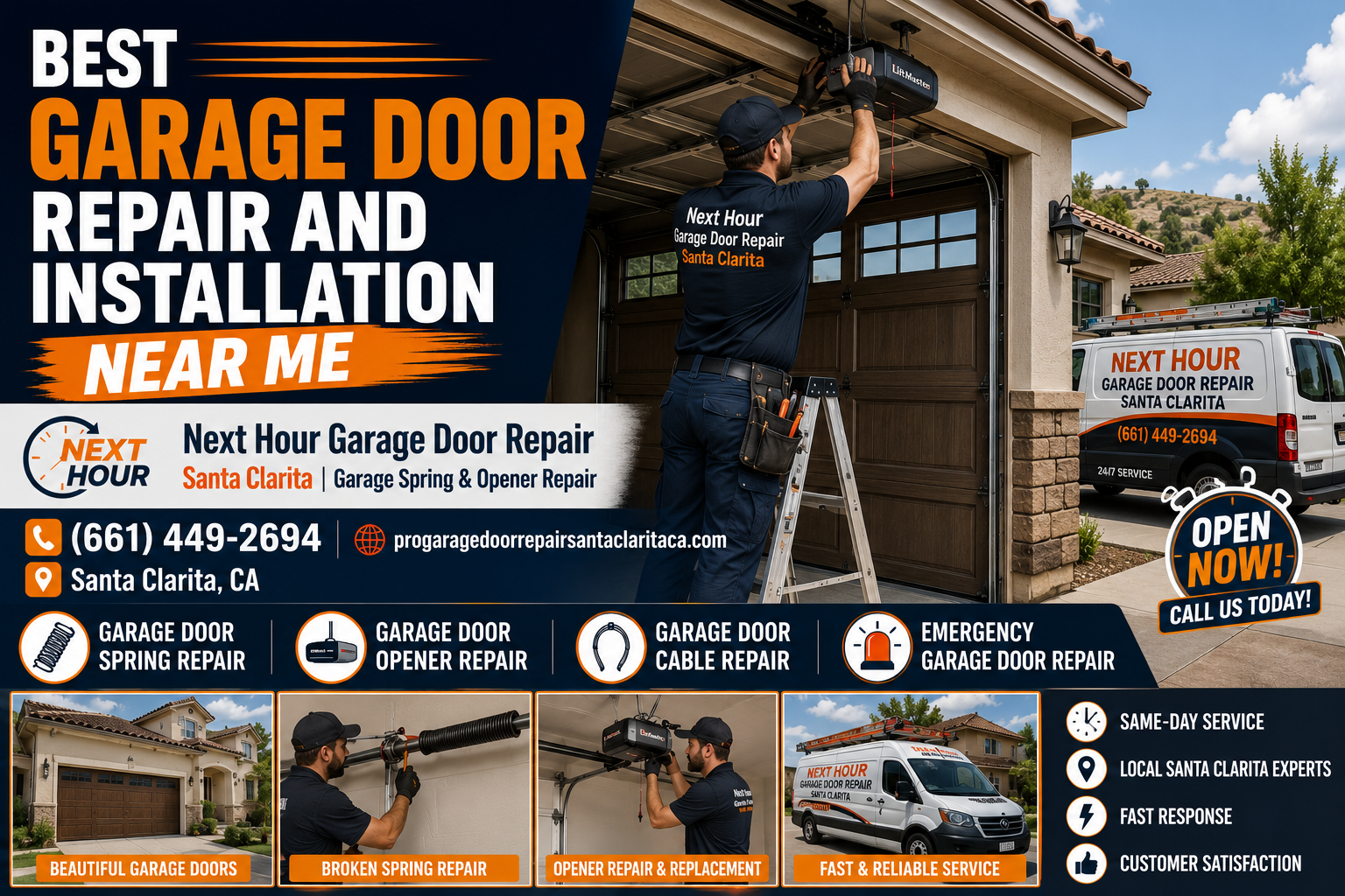 Best garage door repair and installation near me Santa Clarita featured image for Next Hour Garage Door Repair Santa Clarita