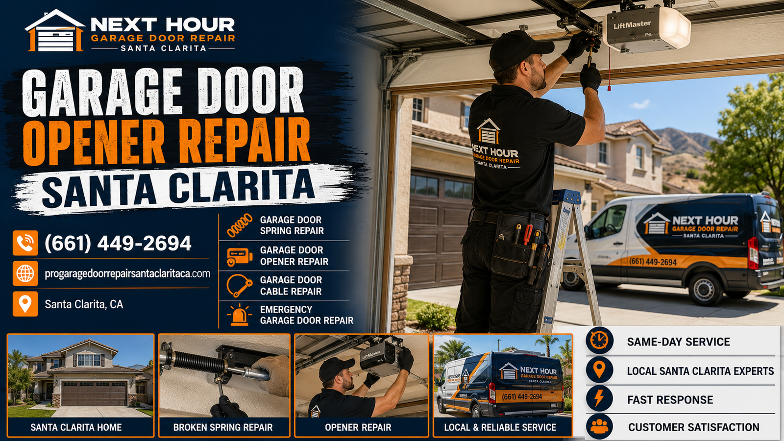 Garage door opener repair Santa Clarita featured image for Next Hour Garage Door Repair Santa Clarita