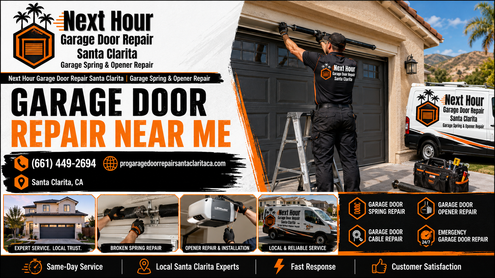 Garage door repair near me in Santa Clarita with local residential garage door technician