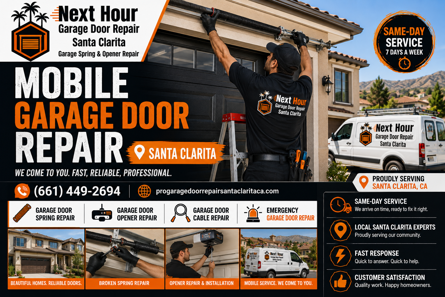 Mobile garage door repair Santa Clarita service guide for residential on-site repairs