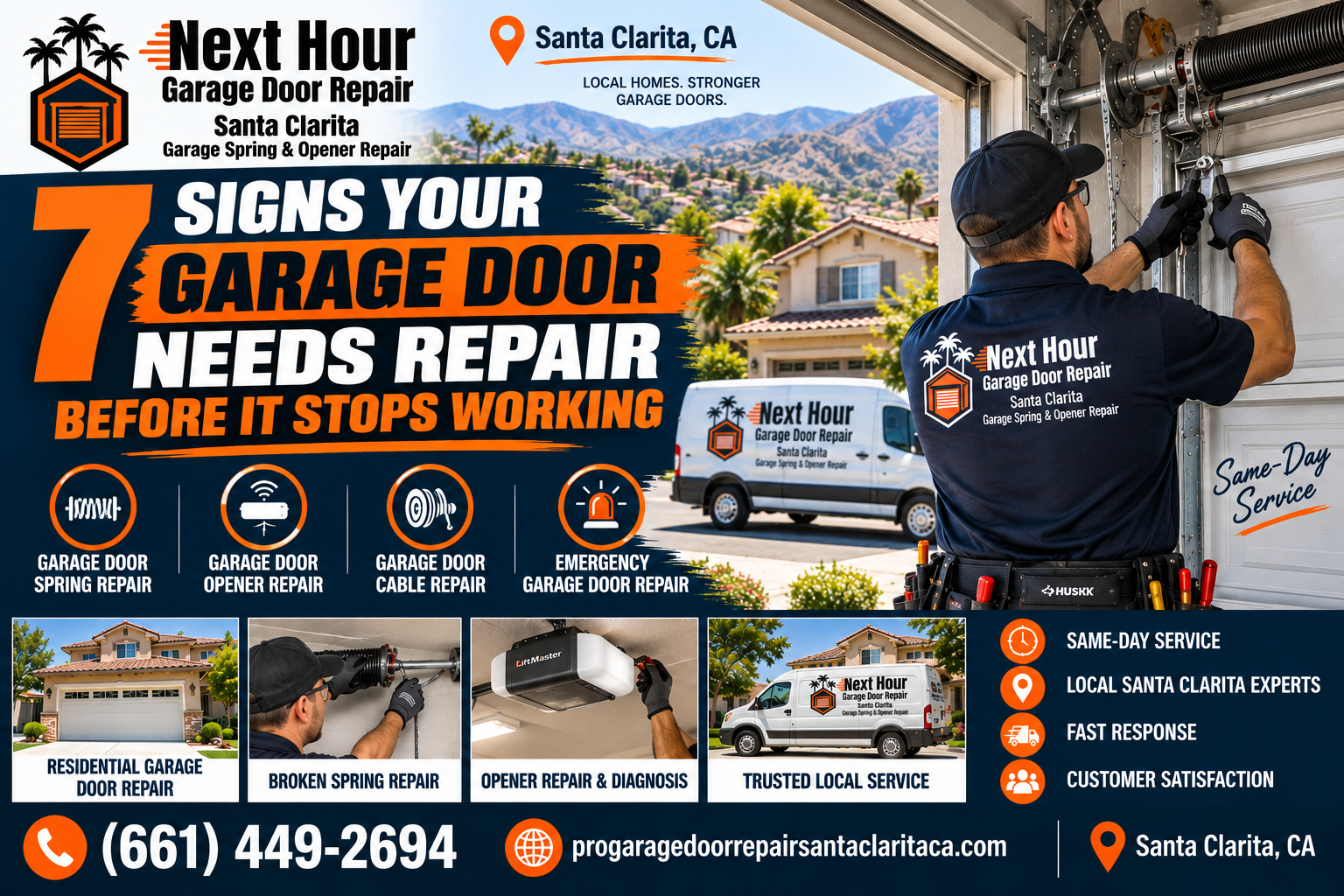7 signs your garage door needs repair before it stops working in Santa Clarita