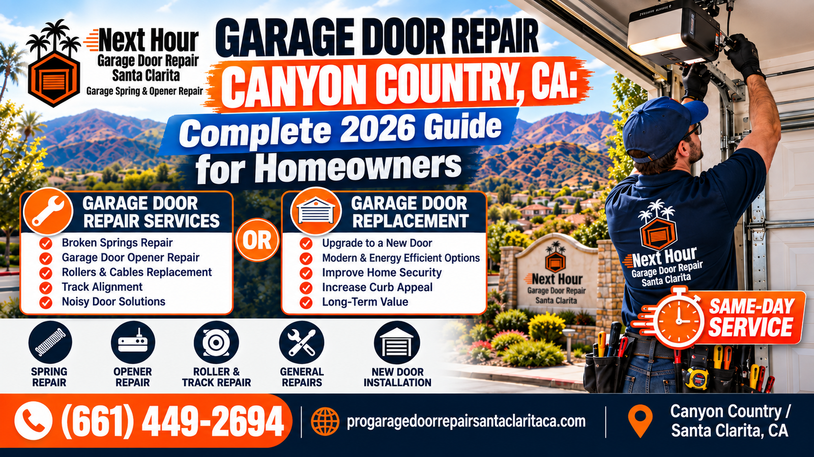 Garage Door Repair Canyon Country CA Complete 2026 Guide for Homeowners
