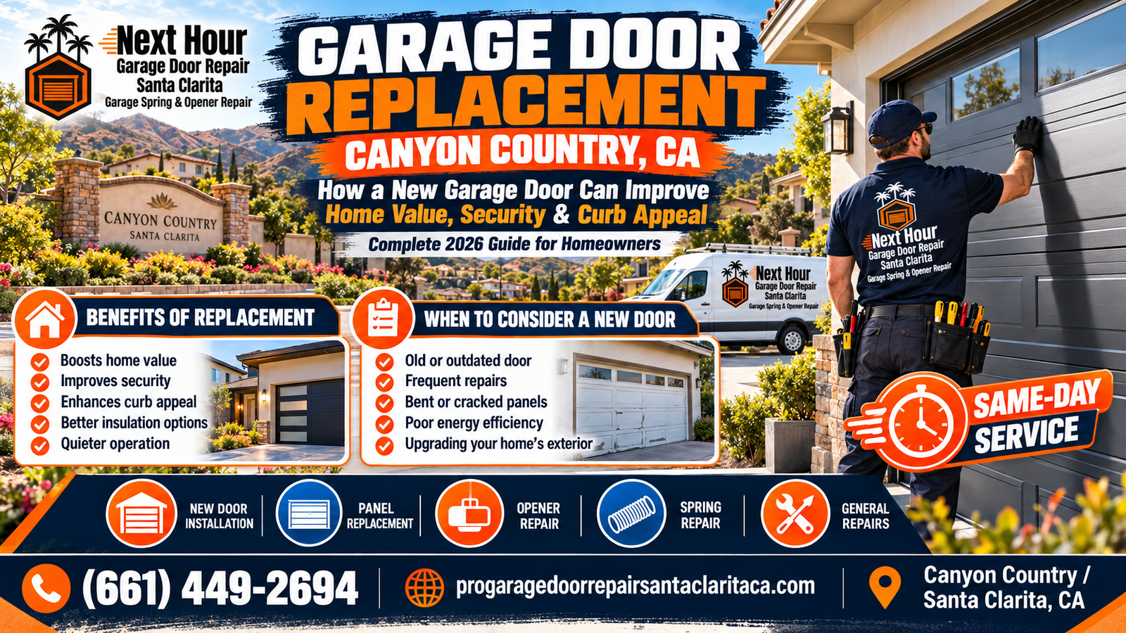 Garage Door Replacement Canyon Country CA