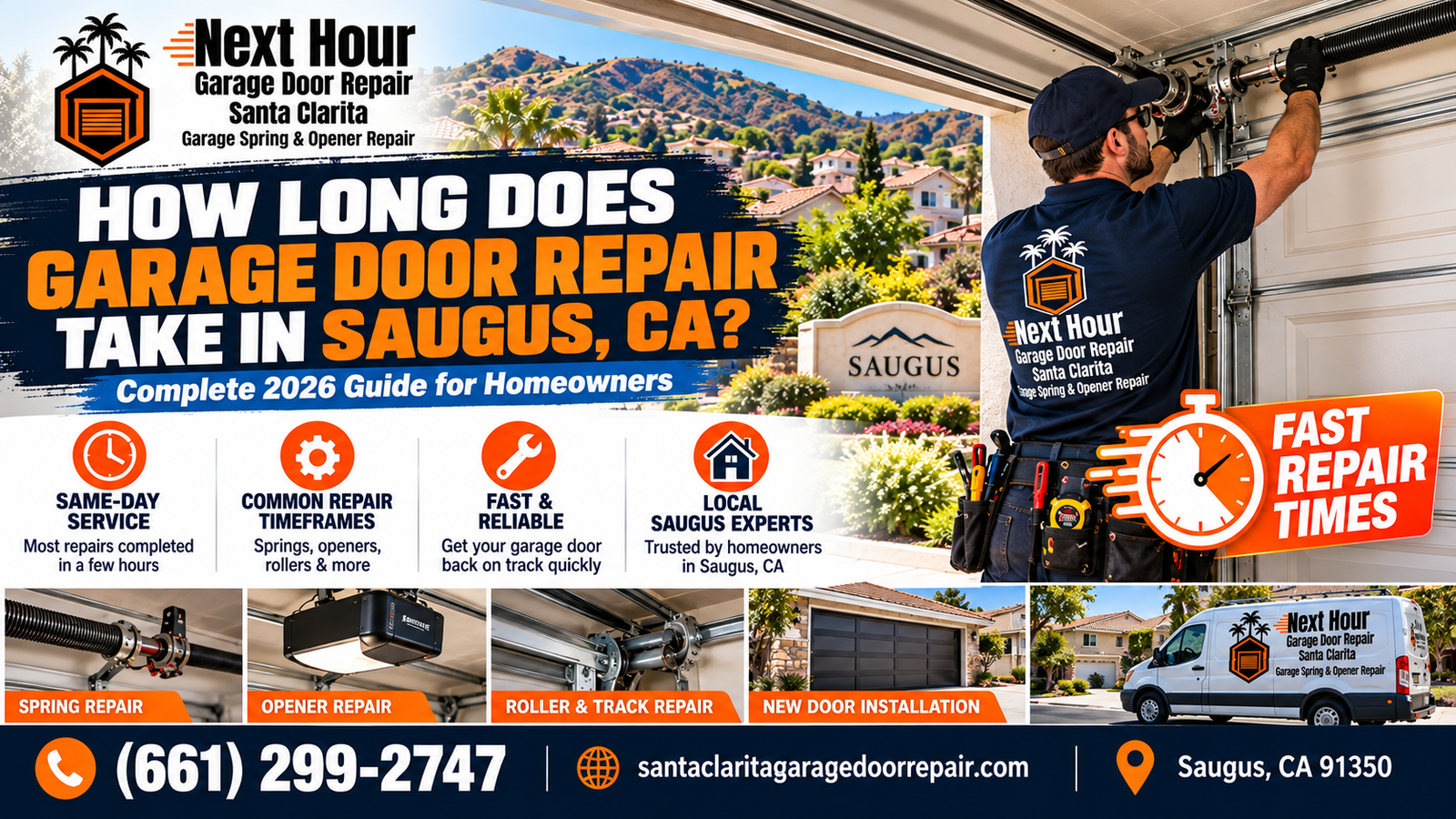 How Long Does Garage Door Repair Take in Saugus CA