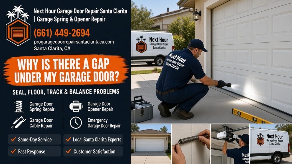 Why Is There a Gap Under My Garage Door? Seal, Floor, Track & Balance Problems
